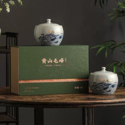 2025 new tea special grade spring tea green tea Mingqian Huangshan Maofeng orchid fragrance gift box set gift